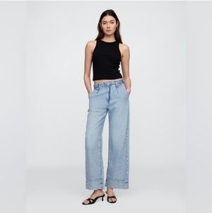 Gap High Rise SuperLight Wide-Leg Jeans Light Wash